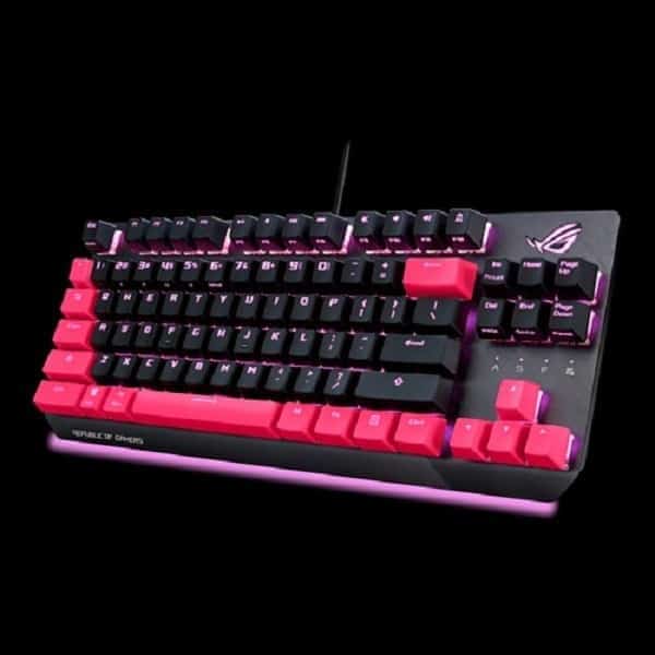 Asus ROG Strix Scope TKL Electro Punk RGB with Cherry MX Red Switch Mechanical Gaming Keyboard