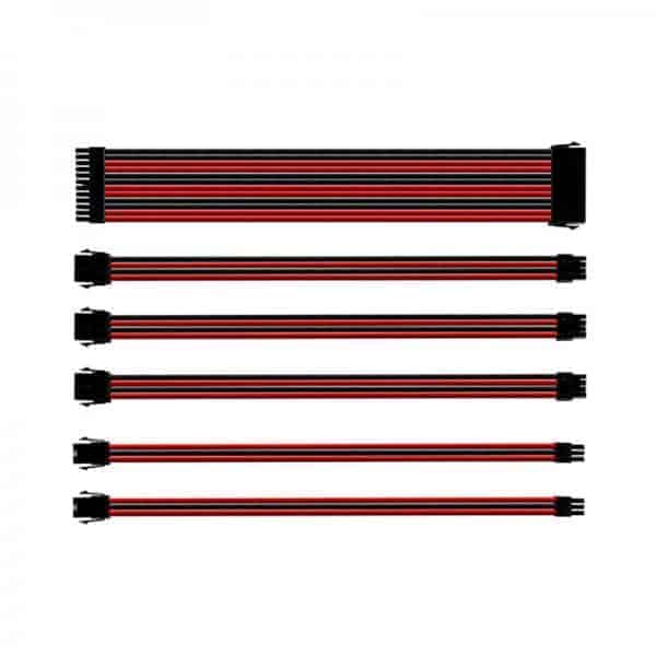 Cooler Master Universal PSU Extension Cable Kit with PVC Sleeving (Red/Black)