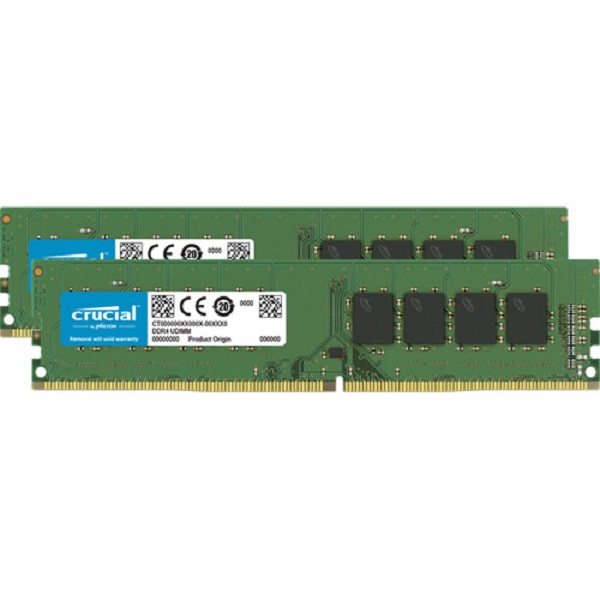 Crucial 32GB (16GB x 2) 2666 MHz DDR4 Desktop RAM Kit