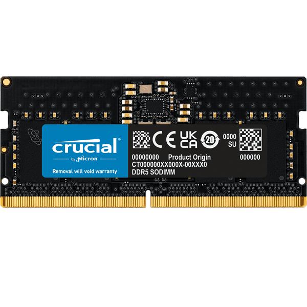 Crucial CT8G48C40S5 8GB 4800MHz DDR5 CL40 SODIMM Laptop Memory