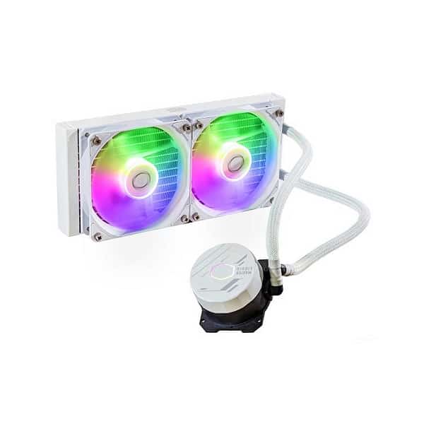 Cooler Master MasterLiquid 240L Core WH ARGB 240mm All-in-One Liquid CPU Cooler (White)