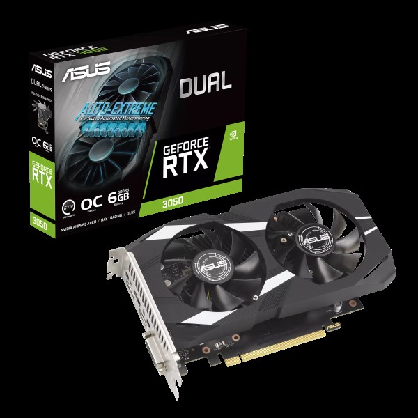 Asus Dual GeForce RTX 3050 OC Edition 6GB GDDR6 Graphics Card