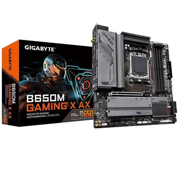 Gigabyte B650M Gaming X AX WiFi AMD AM5 LGA 1718 M-ATX Motherboard for Ryzen 7000 Series Desktop Processors