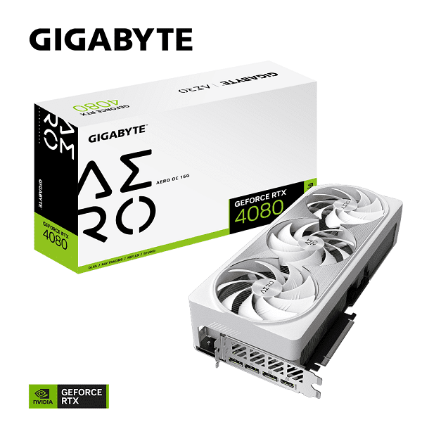 Gigabyte RTX 4080 Aero OC 16GB GDDR6X Graphics Card (White)