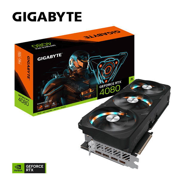 Gigabyte RTX 4080 Gaming OC 16GB GDDR6X Graphics Card with Windforce X3 Fans