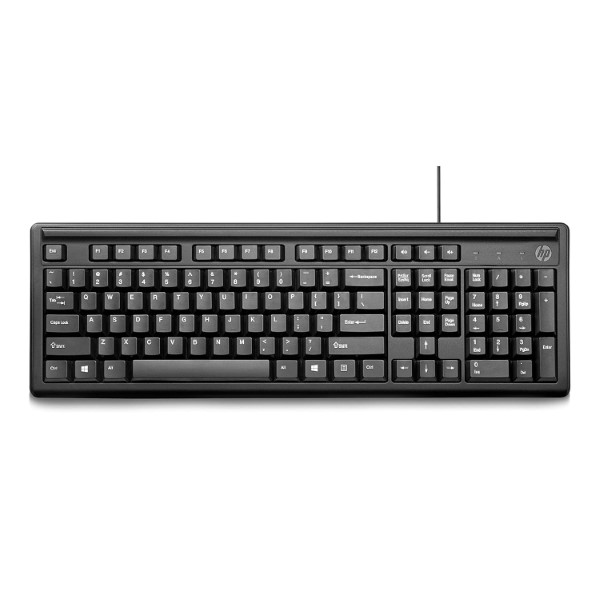 HP K100 Wired Non-RGB USB Keyboard (Black)