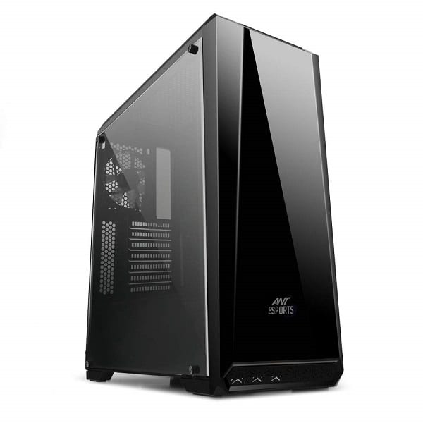 Ant Esports ICE 100 TG Mid Tower M-ATX Gaming Cabinet With Tempered Glass Side Panel (black)