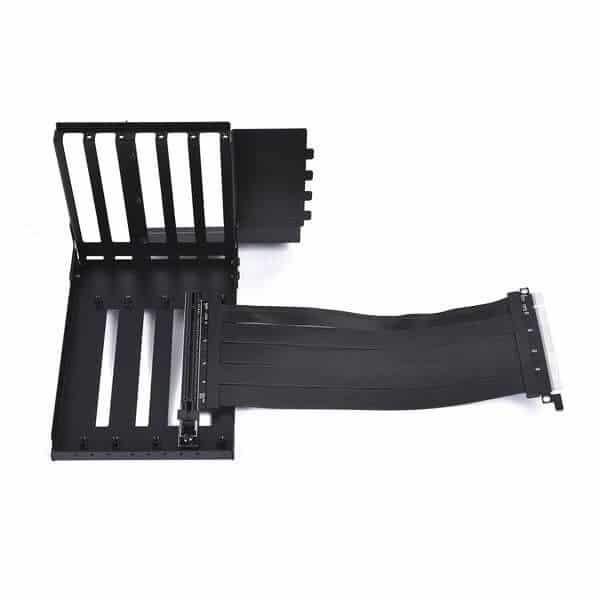 Lian Li O11DXL-1 Vertical GPU Bracket Kit PCI-E 4.0 with 200mm Riser Cable for O11 Dynamic XL Black.