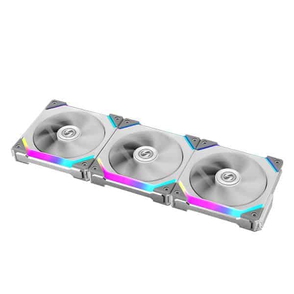 Lian Li Uni Fan SL120 White – 120mm ARGB Case Fan (Triple Pack).