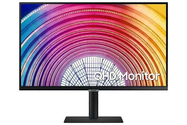 Samsung LS27A600NWWXXL 27-inch 2K QHD IPS 75Hz Gaming Monitor with HDR10 and Height Adjustable Stand