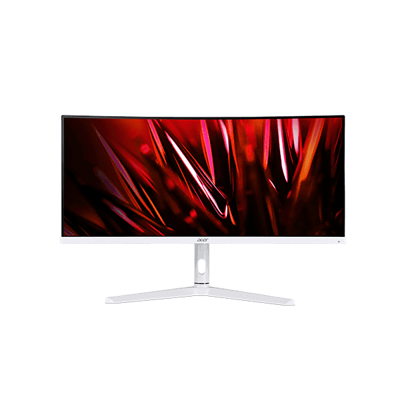 Acer Nitro XZ306CX 29.5-inch FHD curved ultrawide monitor with VA panel, 1ms response time, and 200Hz refresh rate and height-adjustable stand (white)