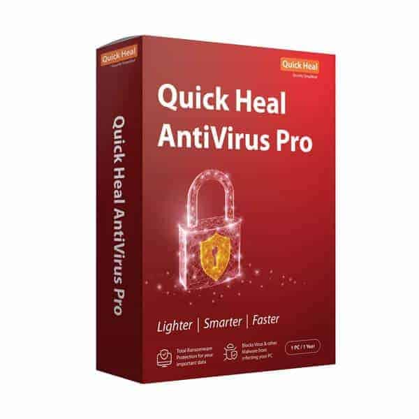 Quick Heal Antivirus Pro 1PC 1-year software.