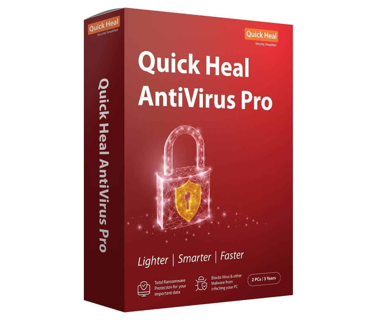 Quick Heal Antivirus Pro 1PC 3-year software.