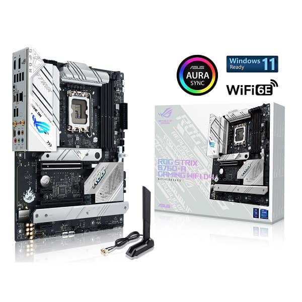 ASUS ROG Strix B760-A Gaming WIFI Intel 13th Gen and 12th Gen LGA1700 ATX motherboard (white)