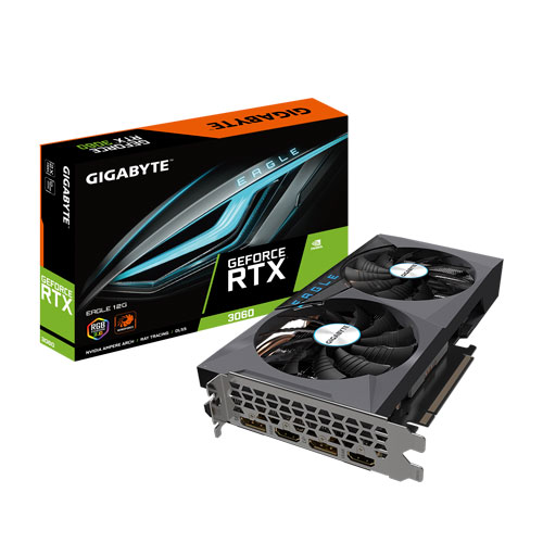 Gigabyte RTX 3060 Eagle 12GB GDDR6 (Rev 2.0) Graphics Card (GV-N3060EAGLE-12GD)