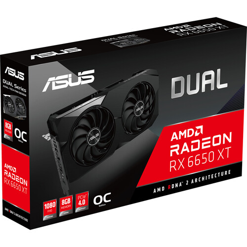 Asus Dual Radeon RX 6650XT OC 8GB GDDR6 graphics card