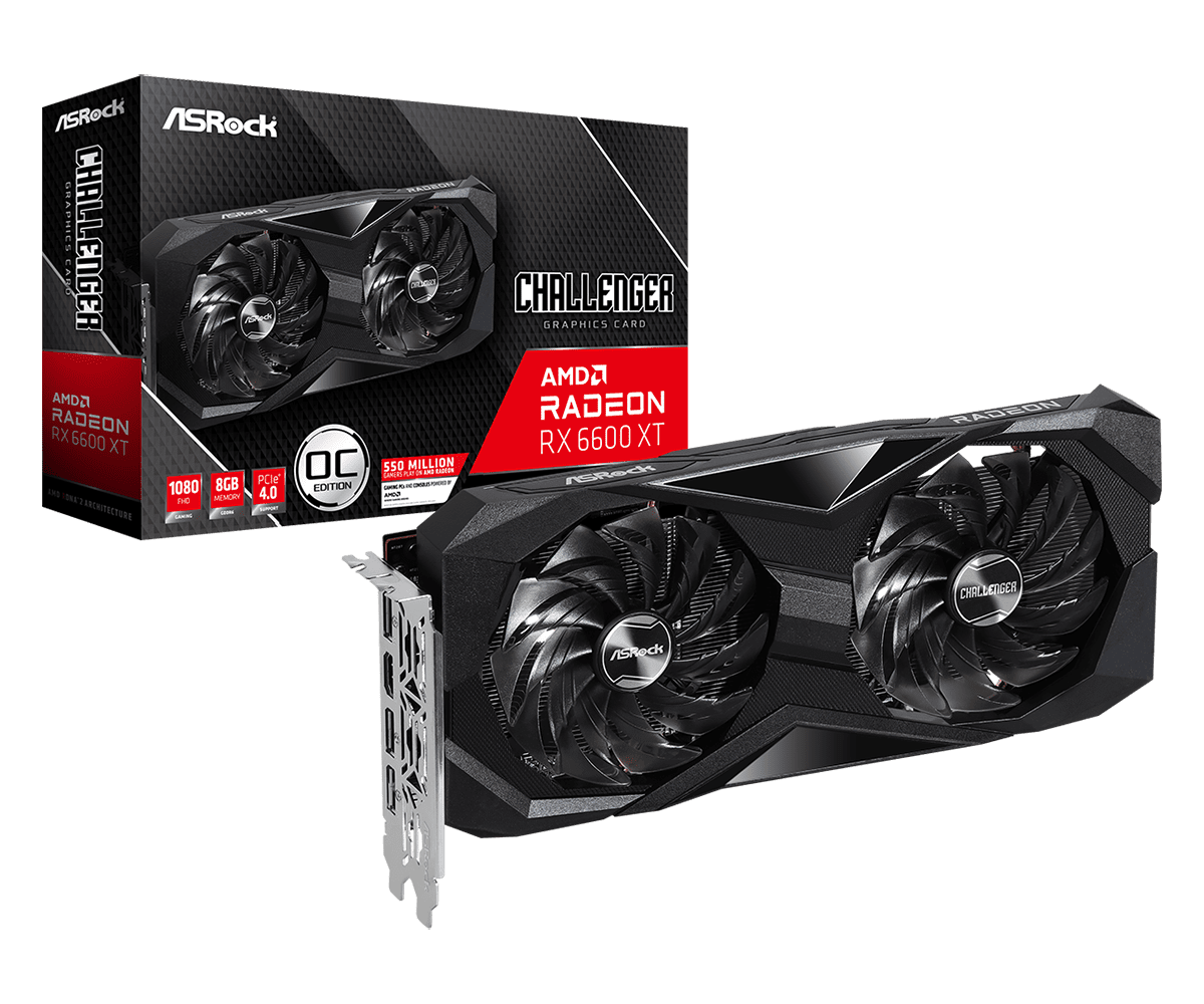 ASROCK RADEON RX 6600XT CHALLENGER D 8GB OC GRAPHICS CARD(RX6600XT-CLD-8GO)