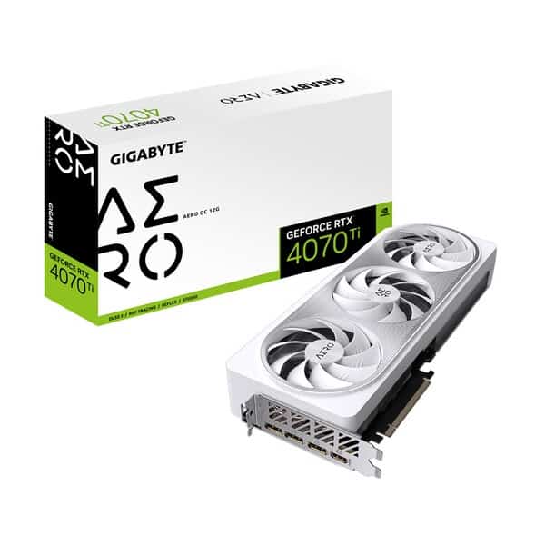 Gigabyte GeForce RTX 4070TI AERO OC 12GB GDDR6X Graphics Card (White)