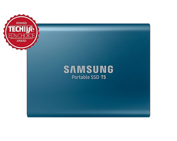 Samsung T5 500GB USB 3.1 Portable External SSD (Blue)