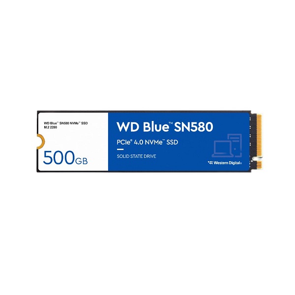 Western Digital Blue SN580 500Gb NVMe M.2 Gen4 Internal SSD