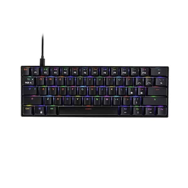 Cosmic Byte CB-GK-21 Themis 61 Key Mechanical Gaming Keyboard with Outemu Blue Switch and Per Key RGB (Black)