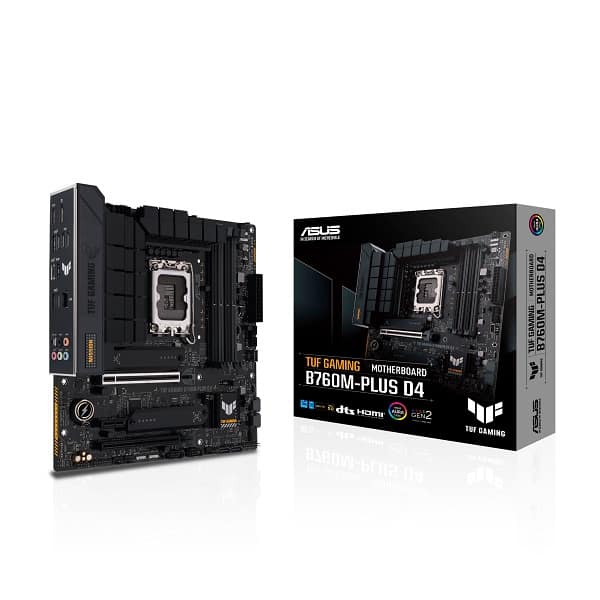 Asus TUF Gaming B760M-PLUS D4 Intel 13th Gen and 12th Gen LGA1700 M-ATX motherboard