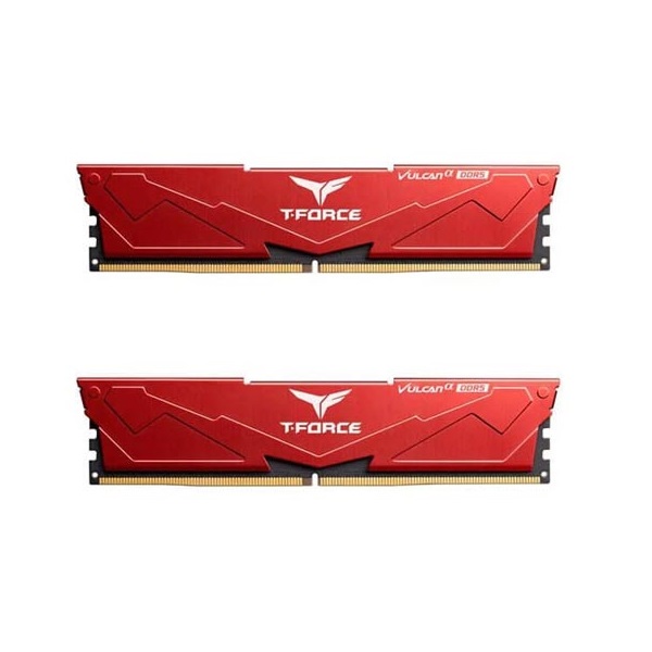 Teamgroup T-Force Vulcan Alpha 32GB (16GB x 2) 6000 MHz DDR5 CL38 Desktop Memory (Red)