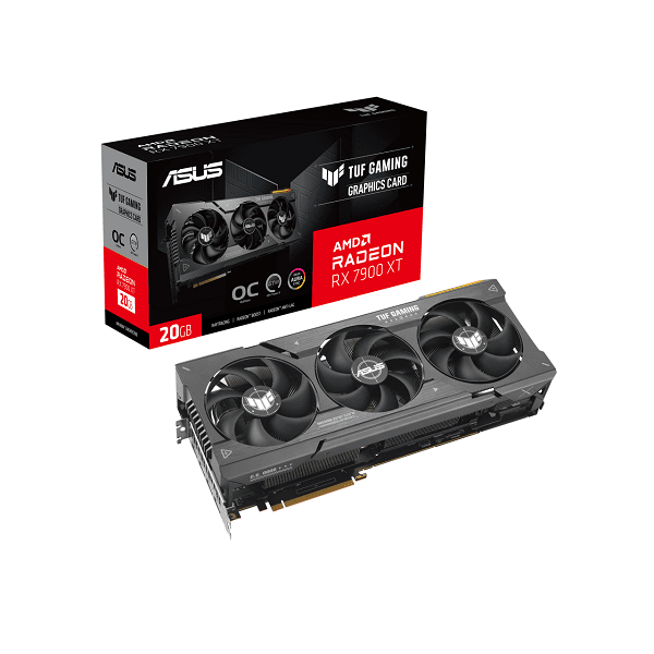 Asus TUF Gaming Radeon RX 7900XT OC Edition 20GB GDDR6X graphics card with HDMI 2.1 and Display Port 2.1