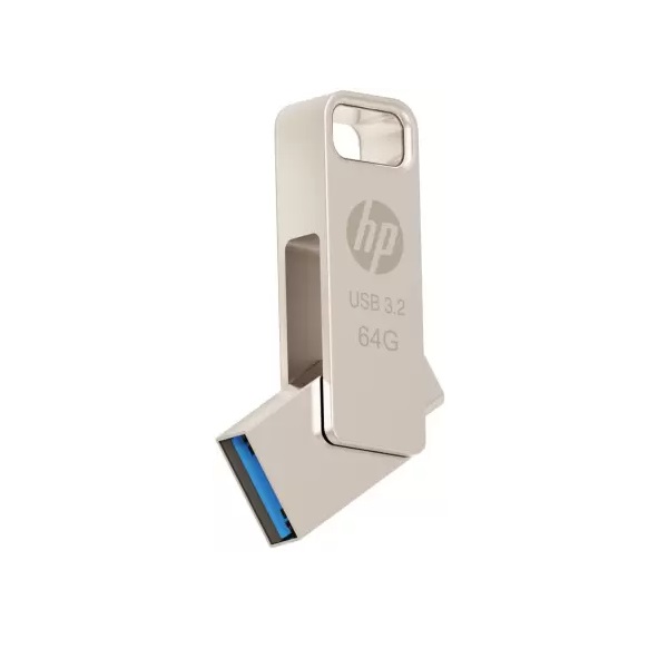 HP X206C 64GB USB Type C OTG Type USB 3.2 Pendrive (Silver)