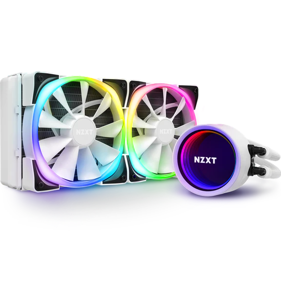 NZXT Kraken X53 RGB 240mm White ARGB Liquid Cooler (RL-KRX53-RW)