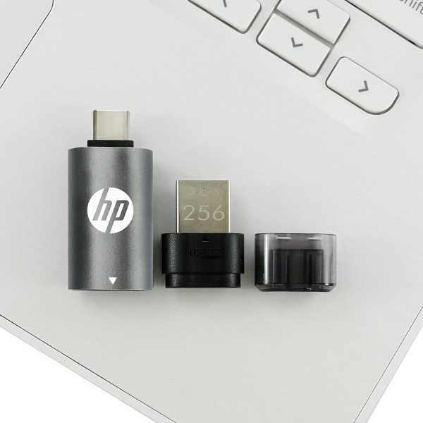 HP X5600C 256GB USB Type C OTG Type USB 3.2 Pendrive (Grey & Black)