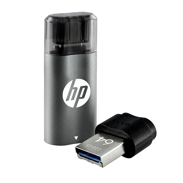 HP X5600C 64GB USB Type C OTG Type USB 3.2 Pendrive (Grey & Black)