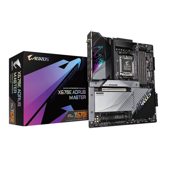 Gigabyte X670E Aorus Master AMD AM5 LGA 1718 DDR5 E-ATX Motherboard for Ryzen 7000 Series Desktop Processors