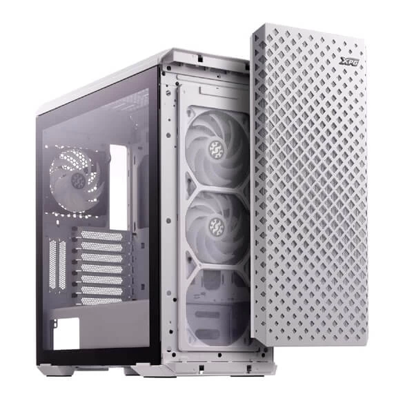 XPG Defender Pro ARGB E-ATX Mid Tower Cabinet with Tempered Glass Side Panel (White)