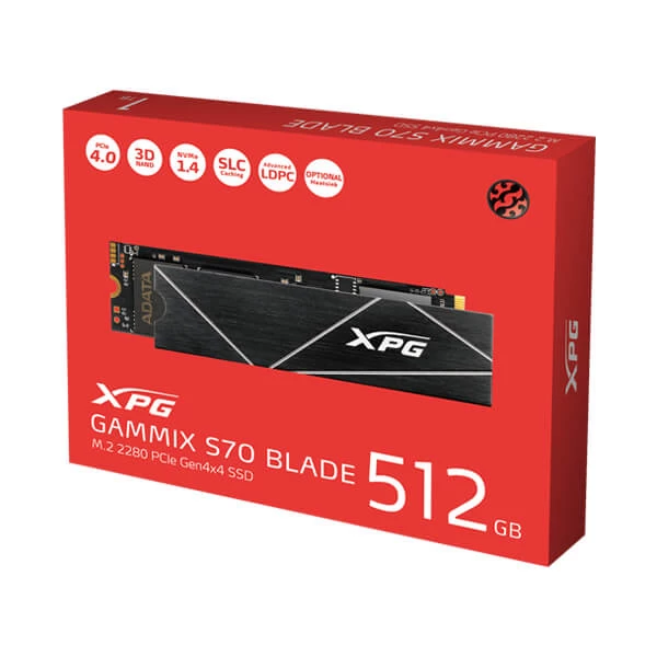 XPG Gammix S70 Blade 512GB NVMe M.2 Gen 4 Pcie Internal SSD