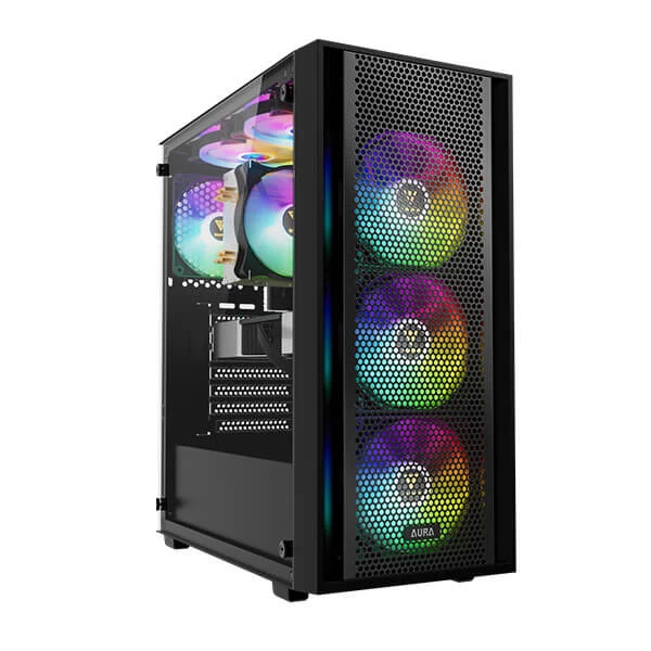 Gamdias Aura GC2 Elite ATX Mid Tower Gaming Cabinet Black