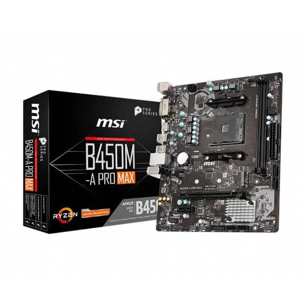 MSI B450M-A Pro Max DDR4 AMD AM4 M-ATX Motherboard