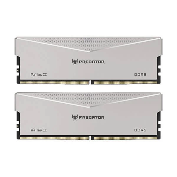 Acer Predator Pallas II 32Gb (16Gb X 2) 6000Mhz DDR5 Desktop Memory (White)