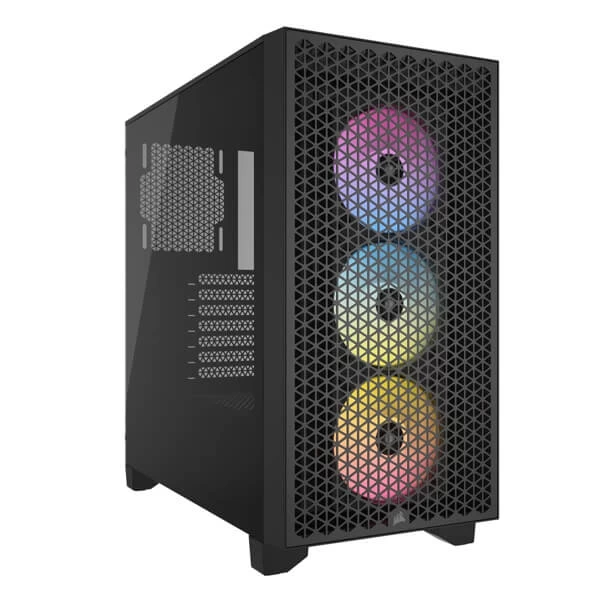 Corsair 3000D Airflow RGB Mid-Tower ATX Gaming Cabinet With Tempered Glass Side Panel (Black)