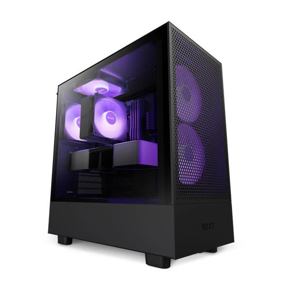 NZXT H Series H5 (2023) Flow RGB Edition ATX Mid Tower Chassis (Black)