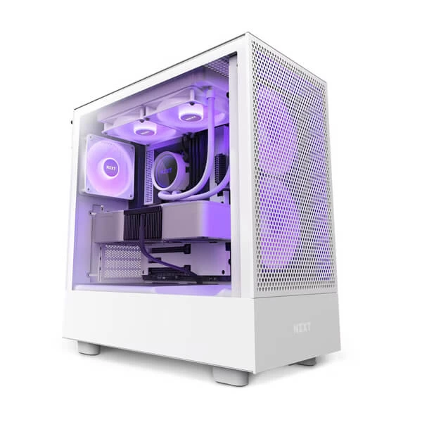 NZXT H Series H5 (2023) Flow RGB WH Edition ATX Mid Tower Chassis (White)