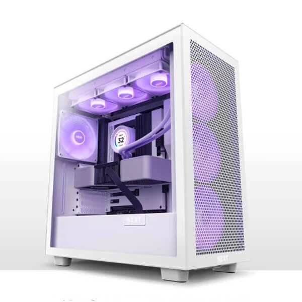 NZXT H Series H7 (2023) Flow RGB WH Edition ATX Mid Tower Chassis (White)