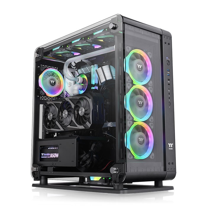 Thermaltake Core P6 TG Mid Tower Gaming Cabinet (Black)