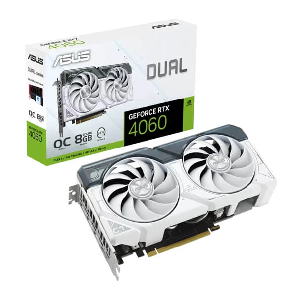 Asus Dual RTX 4060 OC White Edition 8GB GDDR6 Graphics Card