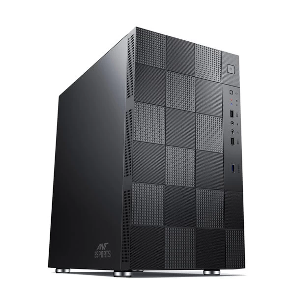 Ant Esports Elite 1000 PS Mid Tower M-ATX Gaming Cabinet (black)