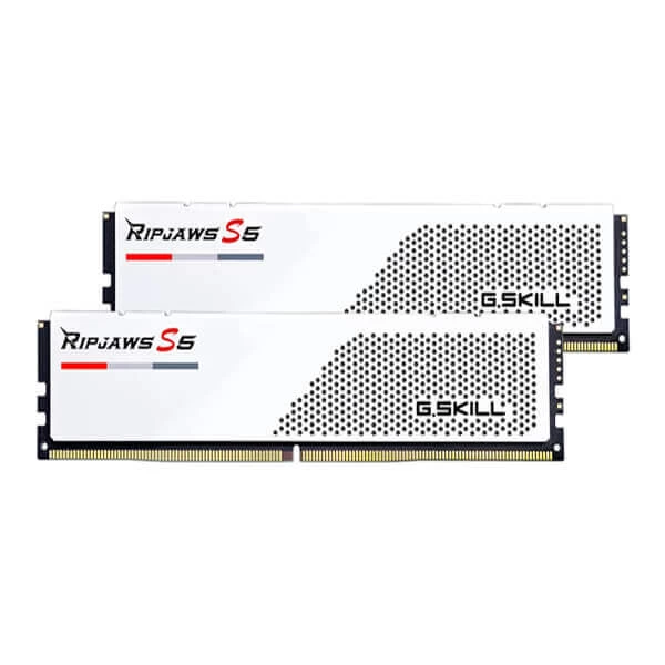 G.Skill Ripjaws S5 White 32GB (16GB x 2) 6000MHz DDR5 CL30 Desktop Memory (white)