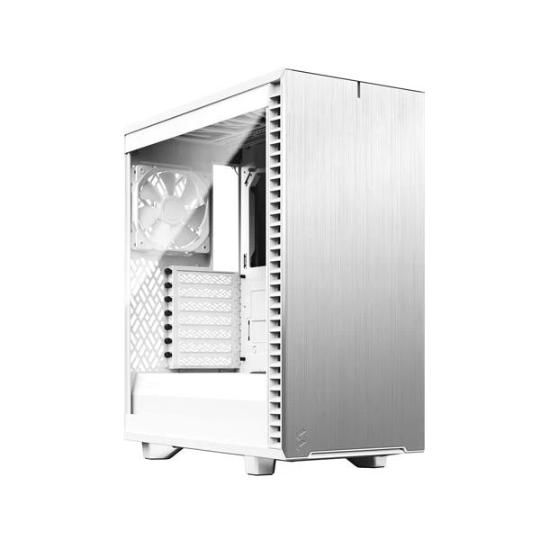 Fractal Design Define 7 Compact White TG Clear Tint Mid-Tower ATX Cabinet with Side Glass Panel