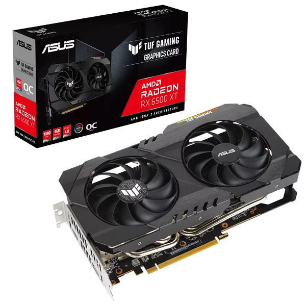 Asus TUF Gaming Radeon RX 6500XT OC Edition 4GB GDDR6 graphics card (TUF-RX6500XT-O4G-G)