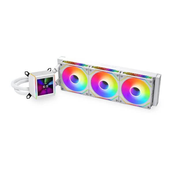 Lian Li Galahad II LCD SL-INF White ARGB 360mm CPU Liquid Cooler (White)