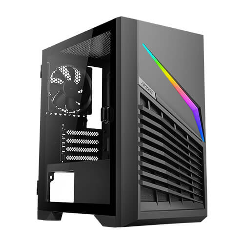 Antec DP31 mini-tower M-ATX gaming cabinet with tempered glass side panel (Black).